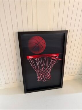 Hobby Lobby Framed Lenticular  Dynamic 3D Basketball Hoop Picture